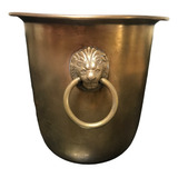 Balde Hielera Frapera Para Champagne De Bronce 20 X 21 Cms 