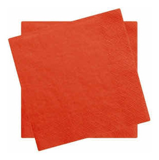 Servilleta Desechable Rojo 20 Un Grande 33x33 Cm Fiestas