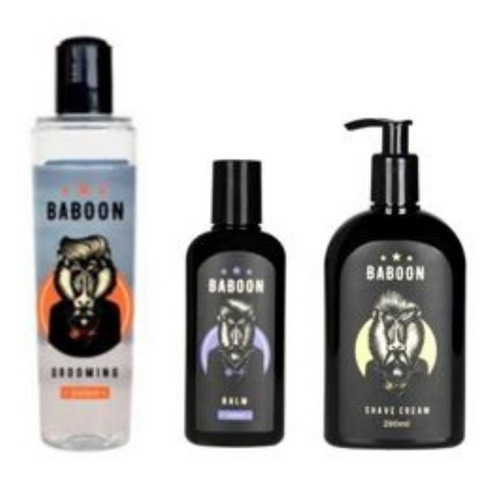 Produtos Baboon Kit - Grooming + Shave Cream + Balm