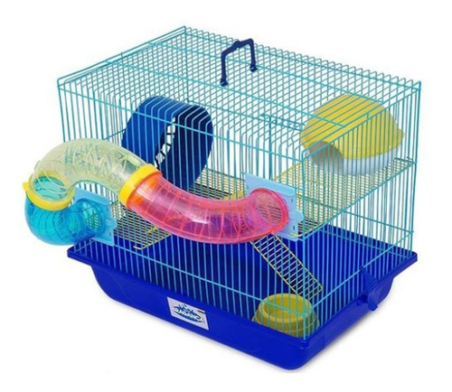 Gaiola Hamster 3 Andares C Escadinha Casinha E Tubos Luxo