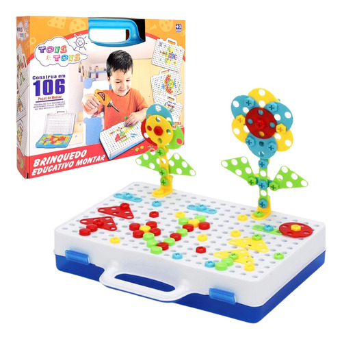 Kit Ferramenta Infantil Parafusadeira De Brinquedo De Montar