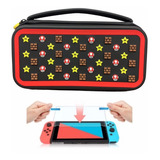 Estuche Viaje Nintendo Switch Edicion Mario Estrellas+vidrio