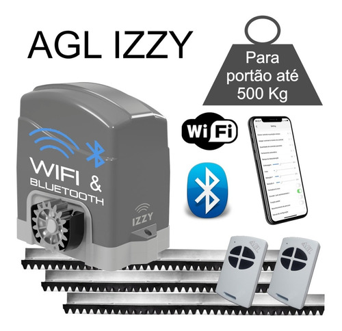 Motor Agl Izzy 500 Wifi 3,5 Mt De Cremalheira C/ 4 Controles