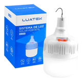 Sistema De Luz Iluminação Solar 20w Lâmpada Emergência Sos