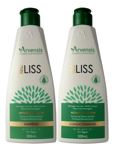 Kit  Arvensis Tec Liss Shampoo 300ml + Condicionador 300ml