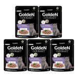 Kit 5 Unidades Sachê Golden Gourmet Frango Gato Filhote 70g