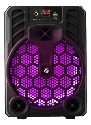 Parlante Portatil Bluetooth 8 Led Con Micrófono Usb Karaoke