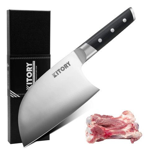 Cuchillo De Chef Serbio Kitory Meat Cleaver, 7 Pulgadas, Res