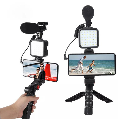 Kit De Video Vlog Para Teléfono Con Soporte De Trípode De Me