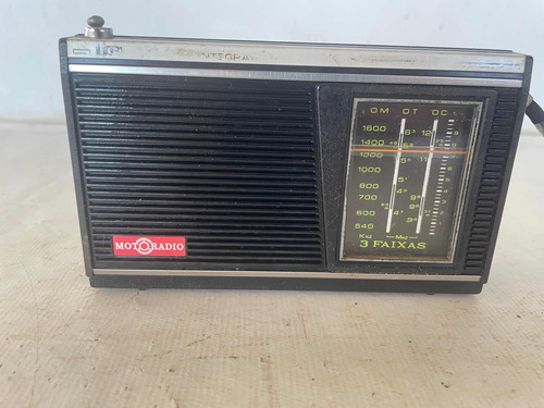 Rádio Motoradio 3 Faixas Antigo Funcionando