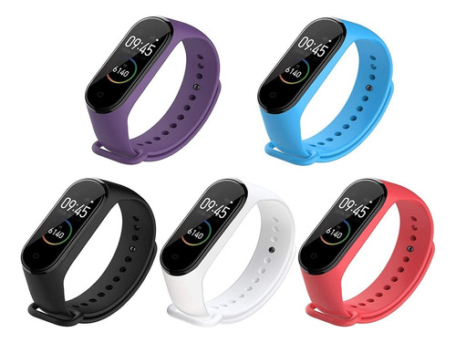 Pulseira De Silicone Para Mi Band 3 4 5 E 6 Kit Com 100 Un