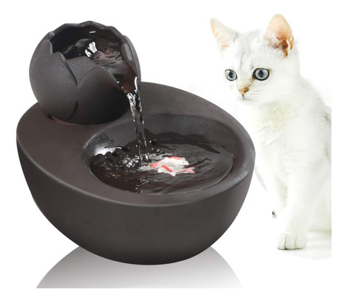 Fuente De Agua Para Gatos Automatico De Ceramica 1.5 Lt