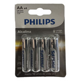 Pila Aa Philips Alcaline 1.5v Blister X4
