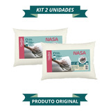 Kit 2 Com Travesseiros Nasa Duoflex Antiácaro 50x70x14 Aproveite