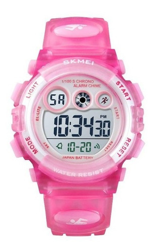 Reloj Skmei 1451 Niños Digital Sumergible Rosa Suave