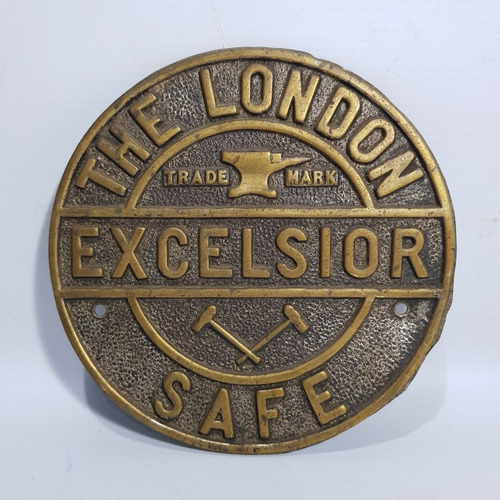 Antiguo Cartel Bronce The London Excelsior Safe Mag 61179