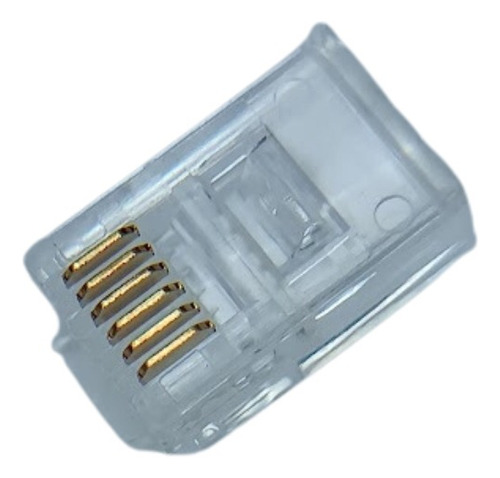 10 Conector Rj11 Macho 10x15 6 Pinos P/ Ptt Yaesu Mh48 Mh42