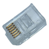 10 Conector Rj11 Macho 10x15 6 Pinos P/ Ptt Yaesu Mh48 Mh42