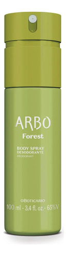 Body Spray Desodorante Arbo Forest Masculino Boticário 100ml