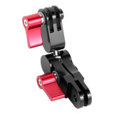 Montaje Gopro 360 Horizontal Y Vertical Adaptador De Metal Color Negro Con Rojo