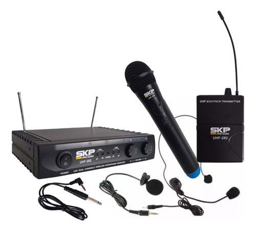 Microfono Inalambrico Skp Uhf-282 Mano Vincha Uhf 