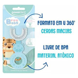 Escova De Dentes Infantil Bebê Formato U 360º Graus Silicone