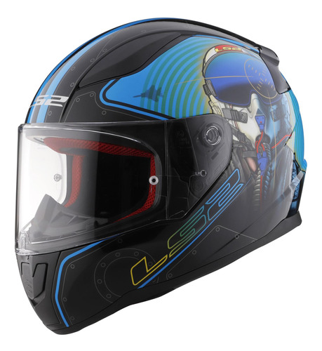 Casco Para Moto Cerrado Ls2 Rapid Mach Il  Negro