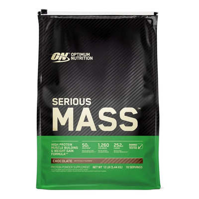Suplemento en polvo Optimum Nutrition Carbohidratos de Serious Mass sabor chocolate x 5.44kg | Meses sin interés