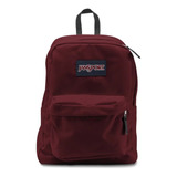 Mochila Jansport Mono Superbreak Viking Red De 25 Litros, Color Vino, Diseño De Tela Lisa