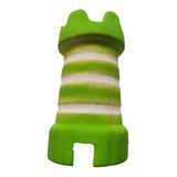 Adorno Pecera Torre Cerámica Fluo  12 Cm Alto