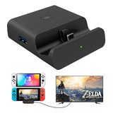 Adaptador Hdmi 4k Base Dock De Carga Para Nintendo Switch