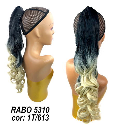 Cabelo Aplique Fibra Orgânica Rabo De Cavalo Com Piranha