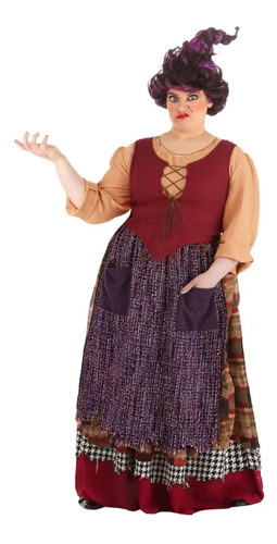 Disfraz Mary Sanderson Hocus Pocus Bruja Abracadabra Damas  | Meses sin interés