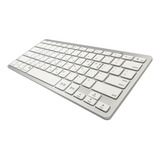 Teclado Portátil Prata Mini Coreano 78 Teclas Sem Fio