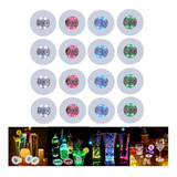 12 Posavasos Con Luces Led Para Botellas Vasos / Fiesta Led