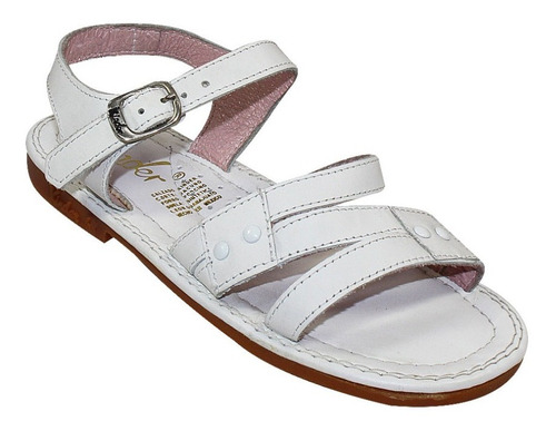 Sandalias Kinder Niña Blanco Piel 6098