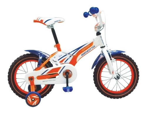 Bicicleta Benotto Infantil Convoy R14 1v Niño Frenos Caliper Color Blanco/naranja Tamaño Del Cuadro Unica