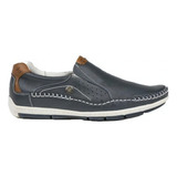 Zapato Mocasín Náutico Ringo Bilgax 20 De Cuero True Azul Comb. Nautical Suela Diseño Liso 44 Ar Para Adultos - Hombre