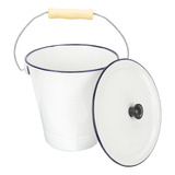 Cubo Esmaltado Scraps Bucket Con Tapa Para Tocino