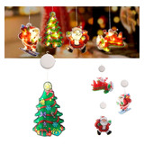 Luces Navidad Led Adorno Deco Papa Noel Arbol Colgante Pila