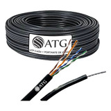 Cable Utp Cat5e Atg Exterior Tensor De Acero 100% Cobre 100m