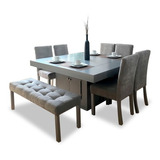 Comedor Minimalista Mod Cambridge 8 Sillas Moderno