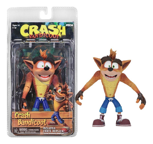 Action Figure Crash Bandicoot Game Boneco Articulado - Neca