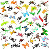 48 Piezas De Insectos Falsos De Plástico Para Insectos Surt