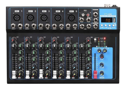 Consola Mezcladora Audio Portátil 7 Canales Profesional G1