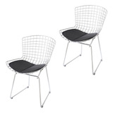 2 Dos Silla De Comedor Cocina Cromada Moderna Diseño Bertoia