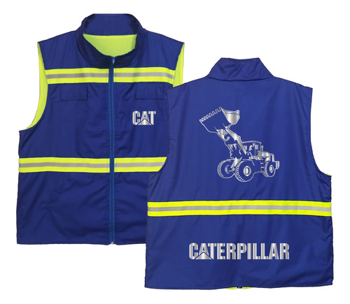 Chaleco Industrial Mod Cat Cargador Frontal Reflejante