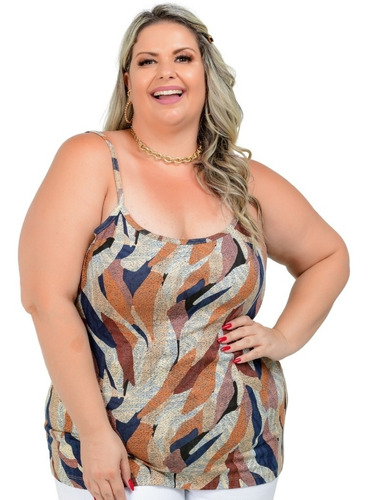 Kit 4 Regatas Plus Size De Alcinha - Estampada - Atacado