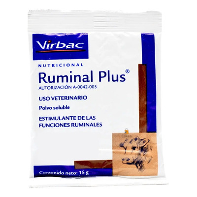 Ruminal Plus Funciones Ruminales Bovinos, Ovinos Virbac 15 G | MercadoLibre