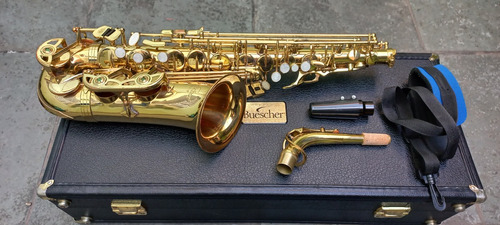 Sax Alto Buescher Bu4 Usa Semin Saxofone De Luthier Troco+$